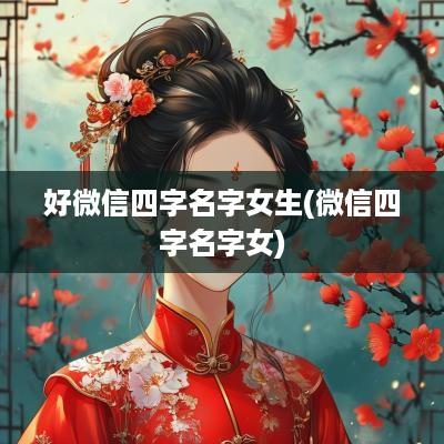 好微信四字名字女生(微信四字名字女)