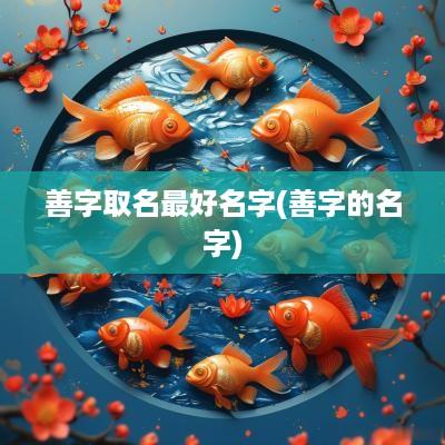 善字取名最好名字(善字的名字)