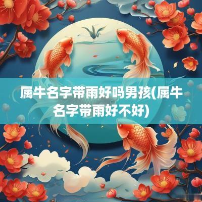 属牛名字带雨好吗男孩(属牛名字带雨好不好)