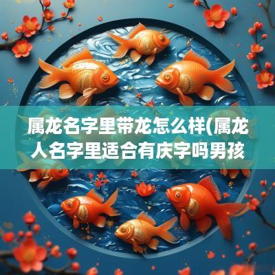 属龙名字里带龙怎么样(属龙人名字里适合有庆字吗男孩)