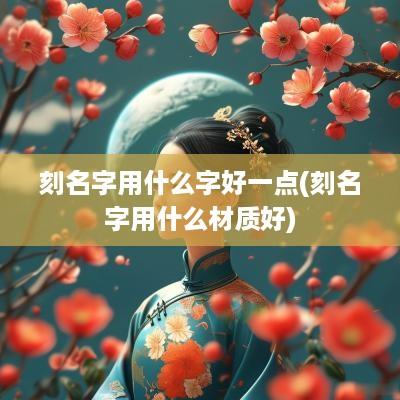 刻名字用什么字好一点(刻名字用什么材质好)