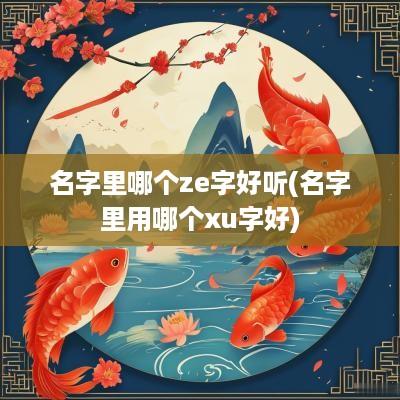 名字里哪个ze字好听(名字里用哪个xu字好)