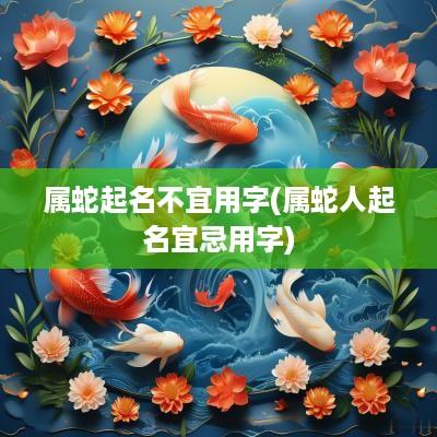 属蛇起名不宜用字(属蛇人起名宜忌用字)
