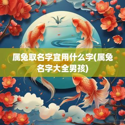 属兔取名字宜用什么字(属兔名字大全男孩)