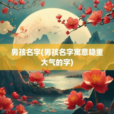 男孩名字(男孩名字寓意稳重大气的字)