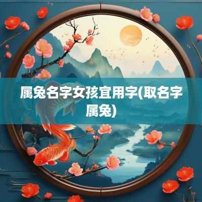 属兔名字女孩宜用字(取名字属兔)