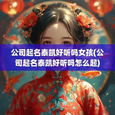 公司起名泰凯好听吗女孩(公司起名泰凯好听吗怎么起)