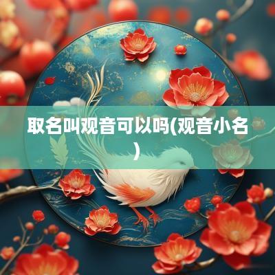 取名叫观音可以吗(观音小名)