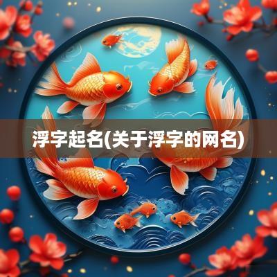 浮字起名(关于浮字的网名)