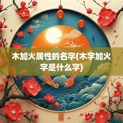 木加火属性的名字(木字加火字是什么字)