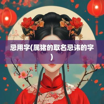 忌用字(属猪的取名忌讳的字)