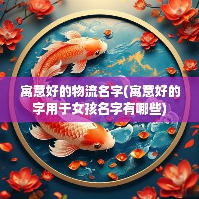 寓意好的物流名字(寓意好的字用于女孩名字有哪些)
