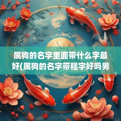 属狗的名字里面带什么字最好(属狗的名字带程字好吗男孩)