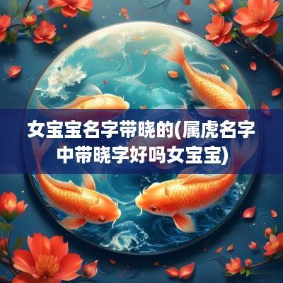 女宝宝名字带晓的(属虎名字中带晓字好吗女宝宝)