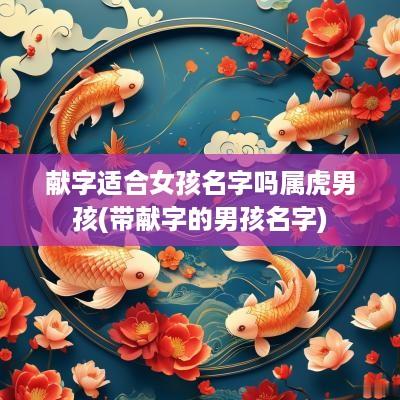 献字适合女孩名字吗属虎男孩(带献字的男孩名字)