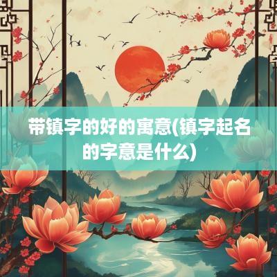 带镇字的好的寓意(镇字起名的字意是什么)
