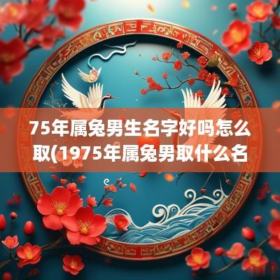 75年属兔男生名字好吗怎么取(1975年属兔男取什么名字好)