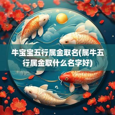 牛宝宝五行属金取名(属牛五行属金取什么名字好)