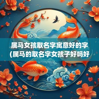 属马女孩取名字寓意好的字(属马的取名字女孩子好吗好听)