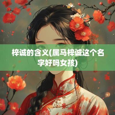 梓诚的含义(属马梓诚这个名字好吗女孩)