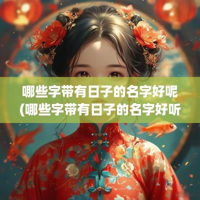 哪些字带有日子的名字好呢(哪些字带有日子的名字好听一点)
