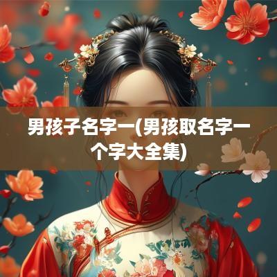 男孩子名字一(男孩取名字一个字大全集)