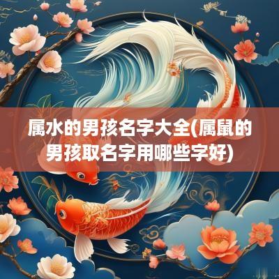 属水的男孩名字大全(属鼠的男孩取名字用哪些字好)