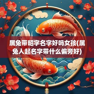 属兔带昭字名字好吗女孩(属兔人起名字带什么偏旁好)