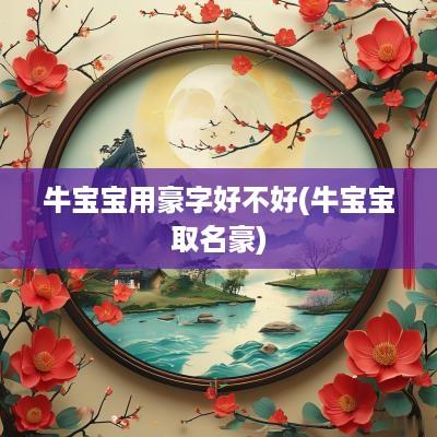 牛宝宝用豪字好不好(牛宝宝取名豪)