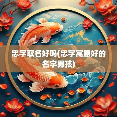 忠字取名好吗(忠字寓意好的名字男孩)