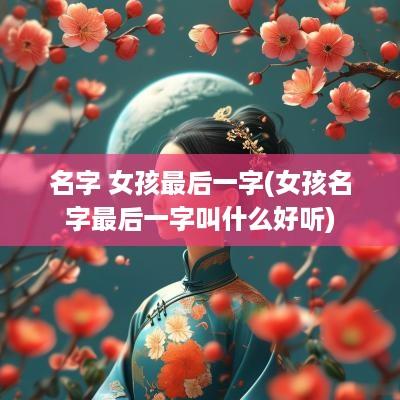 名字 女孩最后一字(女孩名字最后一字叫什么好听)