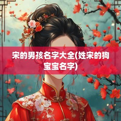 宋的男孩名字大全(姓宋的狗宝宝名字)