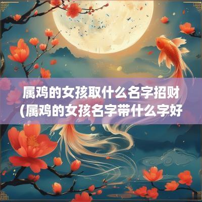 属鸡的女孩取什么名字招财(属鸡的女孩名字带什么字好)