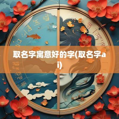 取名字寓意好的字(取名字ai)