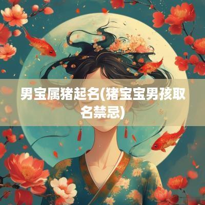 男宝属猪起名(猪宝宝男孩取名禁忌)