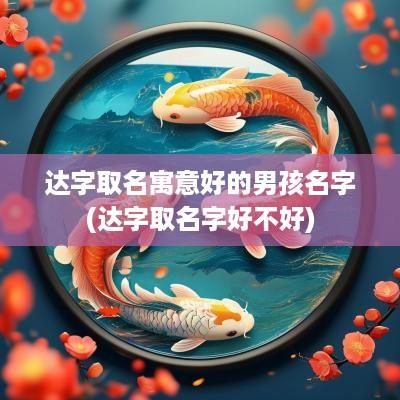 达字取名寓意好的男孩名字(达字取名字好不好)