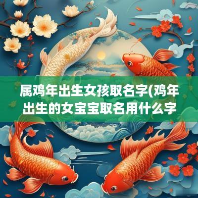 属鸡年出生女孩取名字(鸡年出生的女宝宝取名用什么字最好)