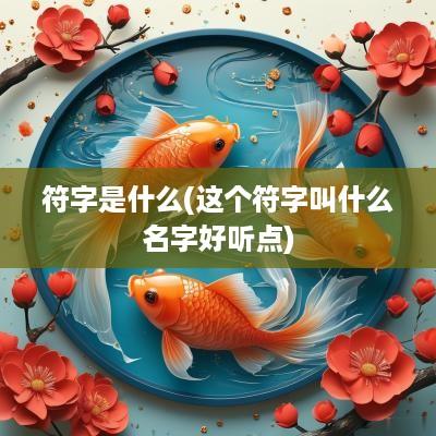 符字是什么(这个符字叫什么名字好听点)