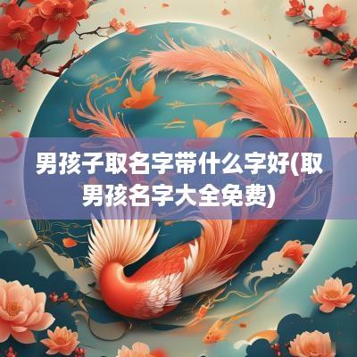 男孩子取名字带什么字好(取男孩名字大全免费)