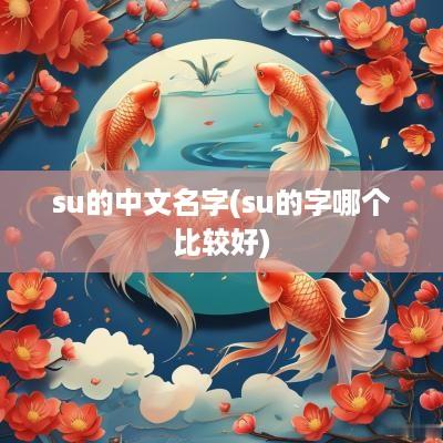 su的中文名字(su的字哪个比较好)