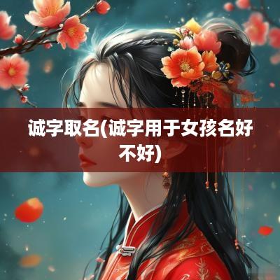 诚字取名(诚字用于女孩名好不好)