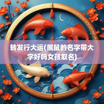 转发行大运(属鼠的名字带大字好吗女孩取名)
