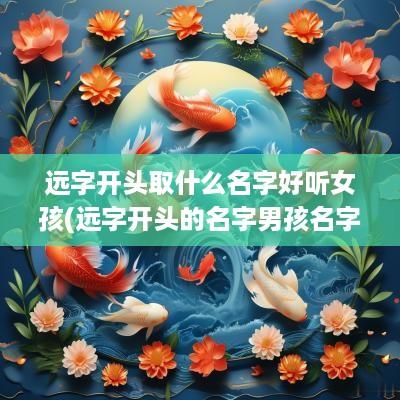 远字开头取什么名字好听女孩(远字开头的名字男孩名字)