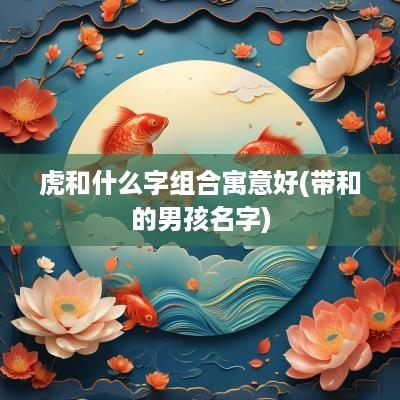 虎和什么字组合寓意好(带和的男孩名字)