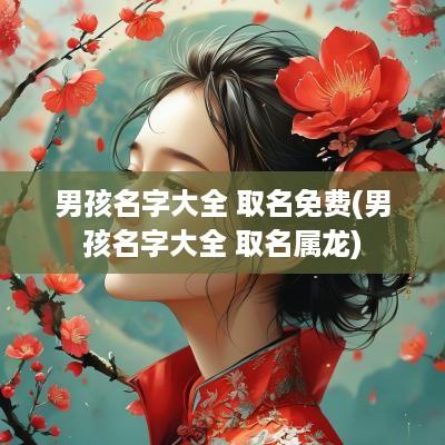 男孩名字大全 取名免费(男孩名字大全 取名属龙)
