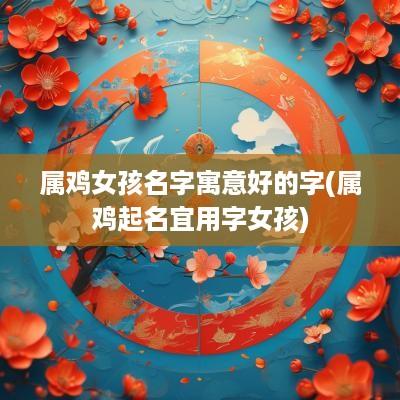 属鸡女孩名字寓意好的字(属鸡起名宜用字女孩)