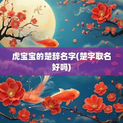 虎宝宝的楚辞名字(楚字取名好吗)