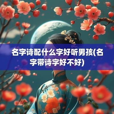 名字诗配什么字好听男孩(名字带诗字好不好)