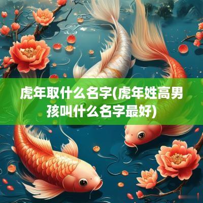 蛇年取什么名字(蛇年姓高男孩叫什么名字最好)