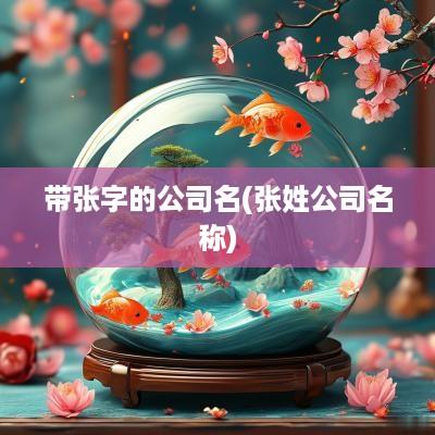带张字的公司名(张姓公司名称)